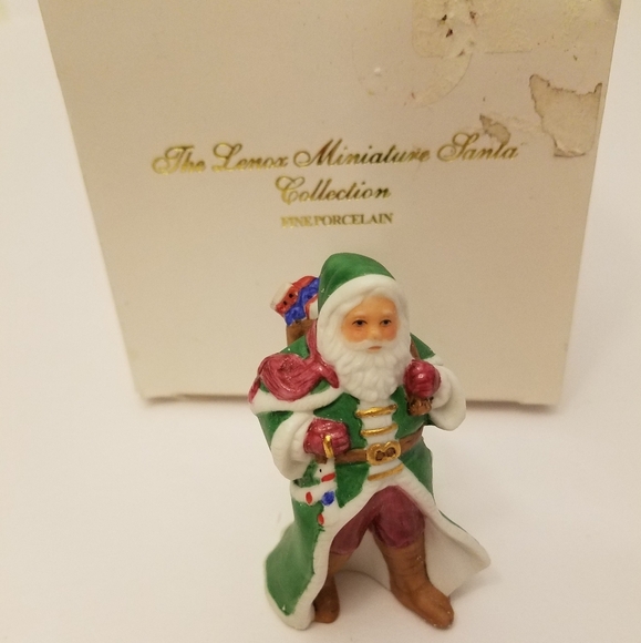 Vintage Lenox 2 Miniature Santa Mrs Claus Fine Porcelain Collection Figurines - Picture 3 of 16